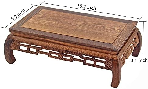 GOLDYWENDY Oriental Style Rosewood Pedestal Stand