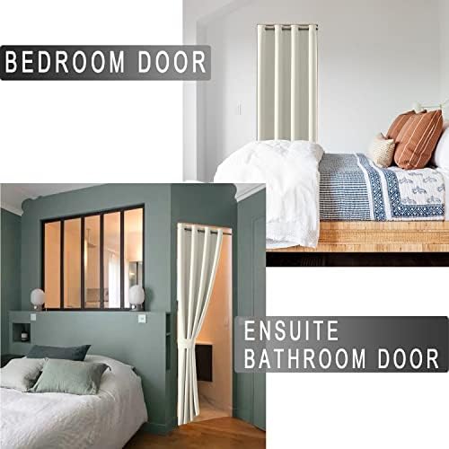 SHINELAND Door Curtain 52x80 Inch Vintage Design