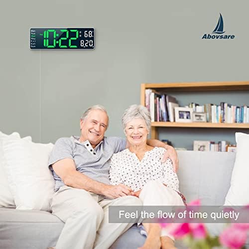 13-inch LED Digital Wall Clock with Remote Control