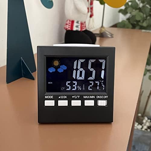 Lovskoo Digital Clock Alarm with Colorful Screen and Weather Display