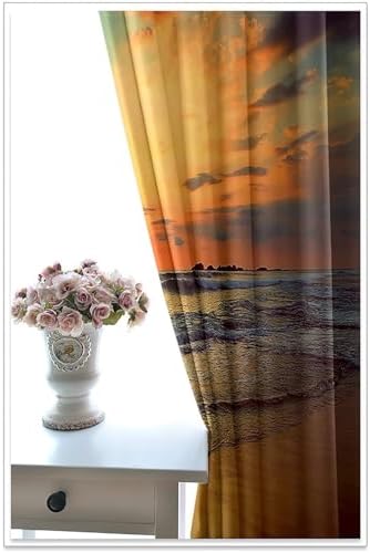 Homxi 2 Panel Blackout Drapes for Living Room and Balcony