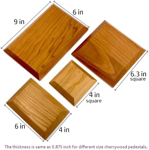 Solid Cherrywood Pedestal Display Base
