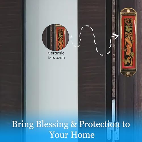 Majestic Giftware 4 Inch Ceramic Mezuzah Case with Mountains Design