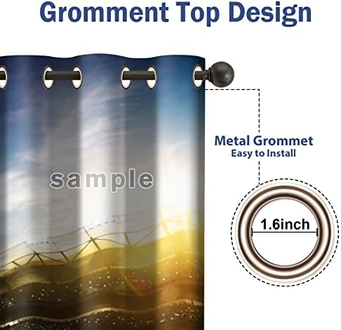 Jekeno Vintage Bookshelf Curtains 2 Panel Set 42x54