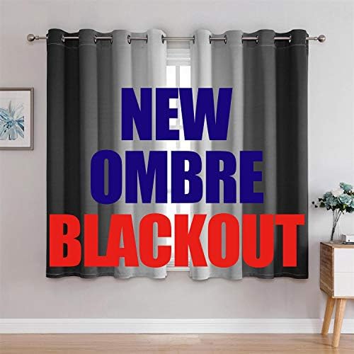 G2000 Ombre Blackout Curtains 2 Panels 63 Inch Length