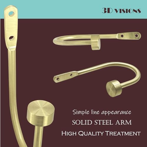 ARNORX Solid Steel Curtain Holdbacks Set of 2