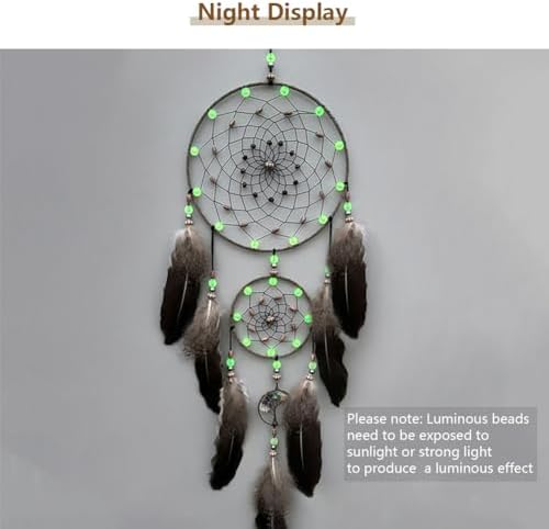 Dream Catcher with Luminous Beads Wall Decor
