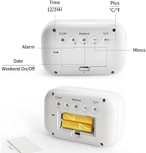 DOOMAY Digital Alarm Clock Bedside with LCD Display