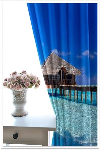 Homxi 2 Panel Blackout Curtains Set for Living Room and Bedroom