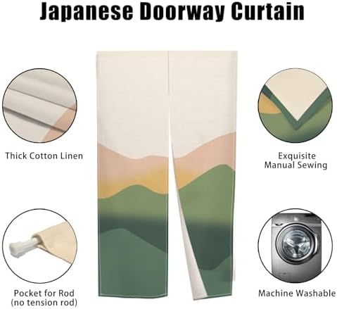 Japanese Noren Door Curtain 335x709 Inch Privacy Divider Decor