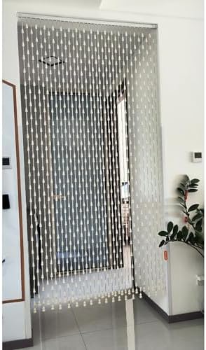90cm Natural Wood Bead Curtain for Home Decor and Room Divider