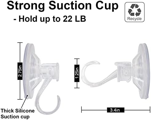 2 Pack Suction Cup Wreath Hangers for Glass Window