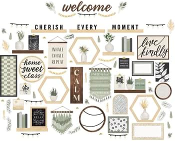 Organic Modern Mini Bulletin Board Set 79 Pieces