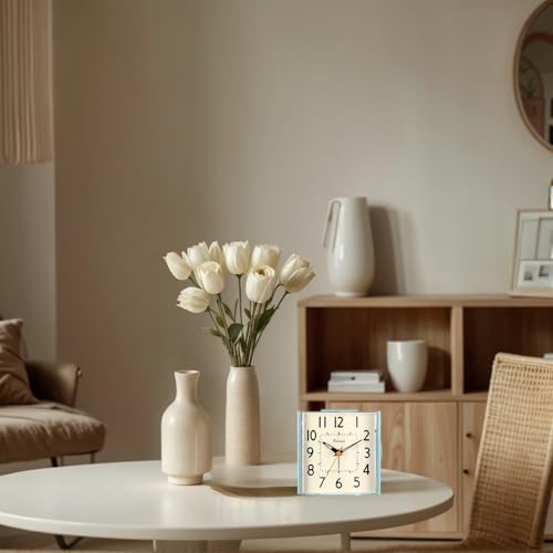 47 Inch Vintage Retro Analog Alarm Clock with Silent No Ticking Design