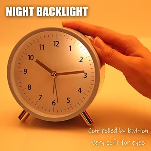 AOLOX 45 Inch Bedside Analog Alarm Clock with Backlight