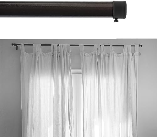 Curtain Rod Ends with Fixing Screws Black Durable 22mm Diameter