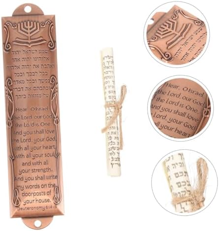 Wakauto 2pcs Jewish Mezuzah Door Decor with Scroll