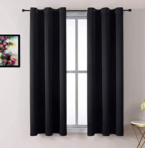 MDS Blackout Curtain Panels 42x54 Inch Black