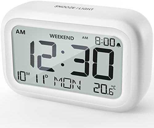 DOOMAY Digital Alarm Clock Bedside with LCD Display