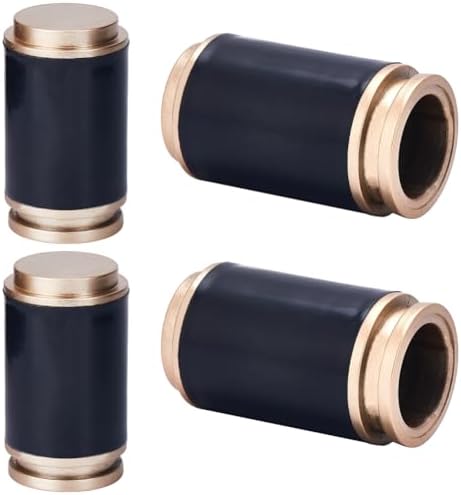 GORGECRAFT 4PCS Black Curtain Rod Finials Ends Caps 29x28mm Inner Diameter