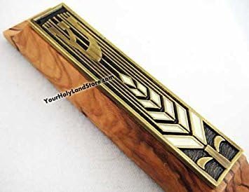 Olive Wood Mezuzah from Israel by YourHolyLandStore