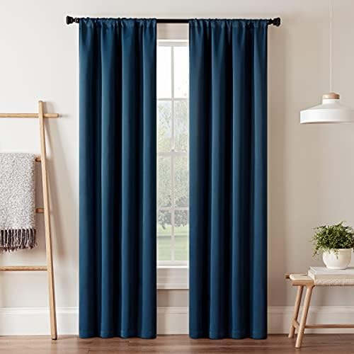 Eclipse Room Darkening Curtains Indigo 37x95 Single Panel