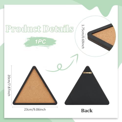 UNICRAFTALE Black Wall Mounted Cork Board for Brooch Pin Storage and Home Office Decor