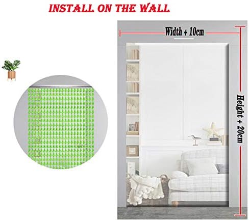 Etlegor Bamboo Beaded Curtains Door Divider Panel