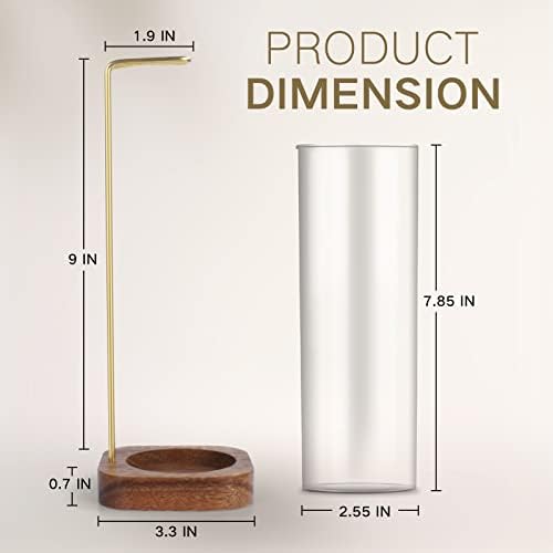 YHAOEN Incense Holder with Anti-Ash Design and Glass Catcher