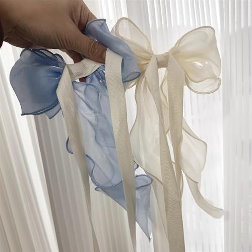 2 Pack French Silky Bow Curtain Holdbacks