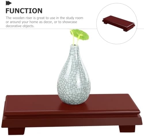 LOGOFUN Rosewood Carved Antique Pedestal Vase Base