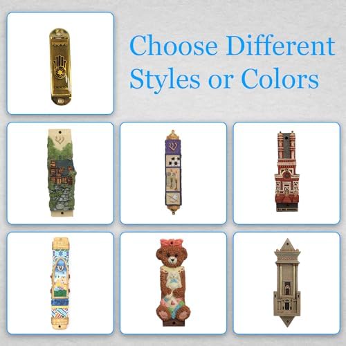 Majestic Giftware 4 Inch Ceramic Mezuzah Case with Mountains Design