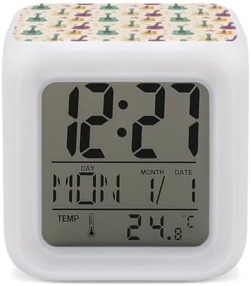 Novastar Cute Guitar Stars Print LED Alarm Clock