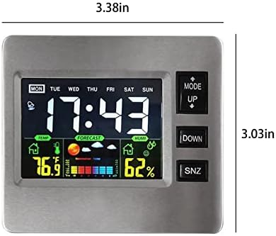 Lovskoo Digital Alarm Clock with Weather Display and Humidity Screen