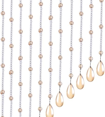 BECHAEO Crystal Glass Beaded Curtain 40 Strings Arched Door Decor