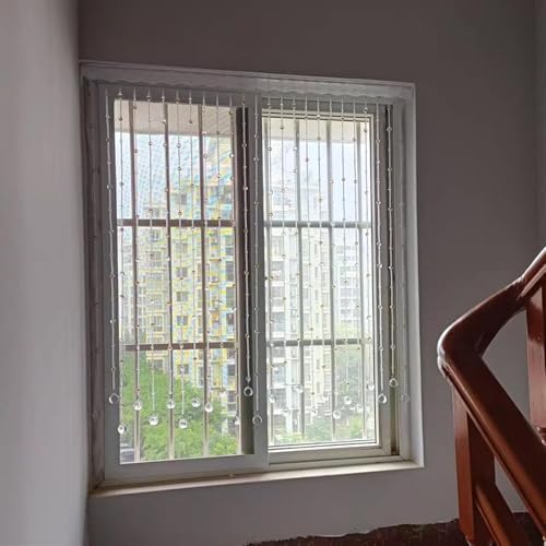 MoSumOn Beaded Curtain with Crystal Glass Pendant