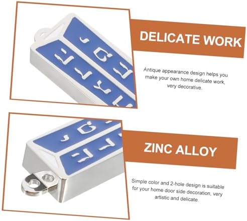 Wakauto Mezuzah Case with Hebrew Scroll and Decorative Metal Door Ornament