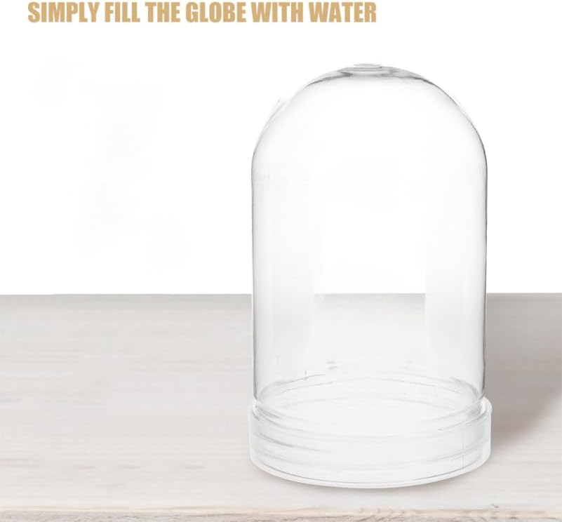 6Pcs Snowflake Globe Clear Plastic Water Globe DIY Arched Christmas Decoration