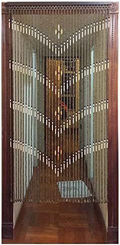 ZHOUXIAO Bamboo Wood Beaded Curtain for Doorways