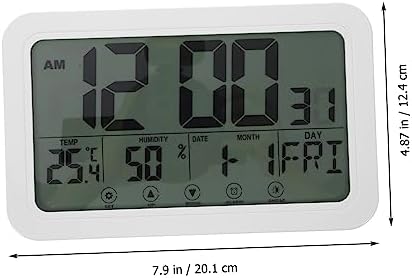 Happyyami Digital Temperature Humidity Clock with LCD Alarm