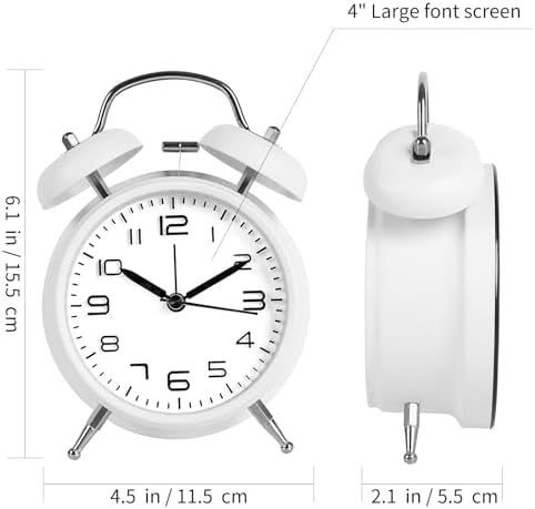 Pxy Loud Alarm Clock Heavy Sleepers 3D Dial Battery Operated