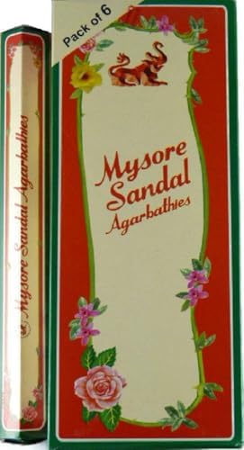 Mysore Sandal Incense 6 Tubes 120 Sticks