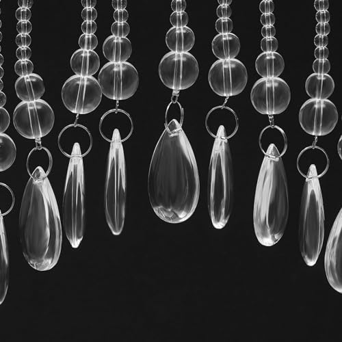 Clear Crystal Beaded Curtain for Doorway