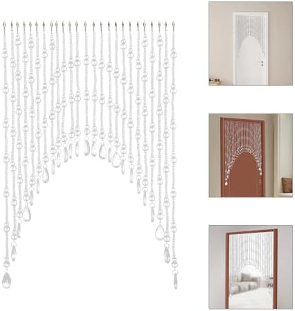 Clear Crystal Beaded Curtain for Doorway