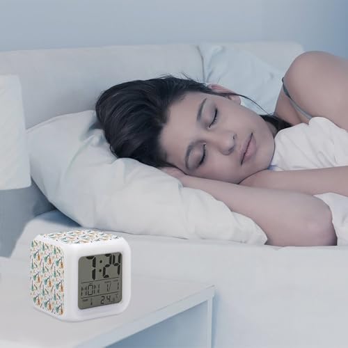 Novastar Guitar Colorful Stars Print Led Alarm Clock