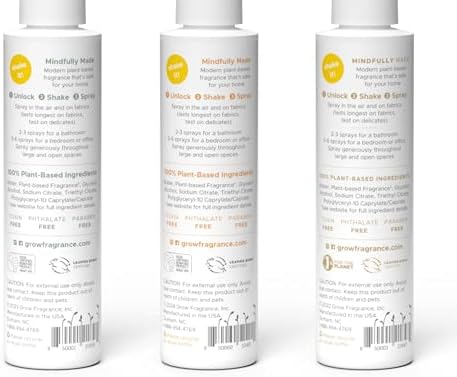 Grow Fragrance 100 Plant-Based Air Freshener 3 Pack