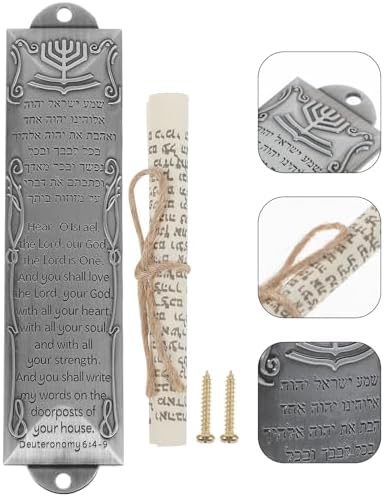 VICASKY Mezuzah Scroll Door Hanger Brass Decor