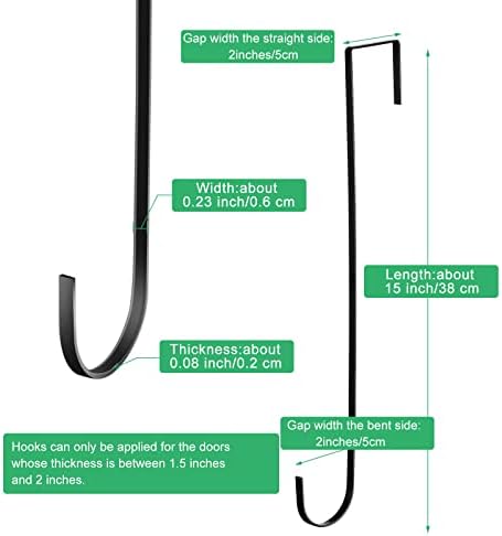 Hotop 15 Inch Steel Wreath Hanger Hook Set