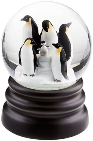 WHAT ON EARTH Musical Snow Globe with Penguins