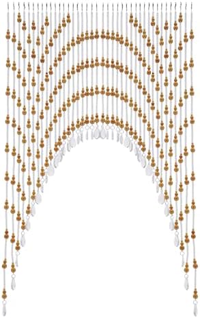 Hanging Crystal Door Beaded Curtain with 40 Strings Amber